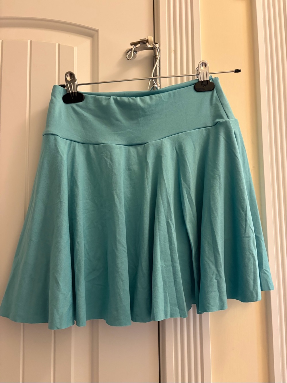 Women's Aqua Flared Skirt with shorts -